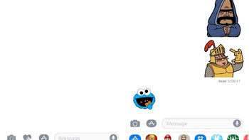 Pada aplikasi iMessage ada perubahan pada bagian bawahnya. Foto: detikINET/Adi Fida Rahman