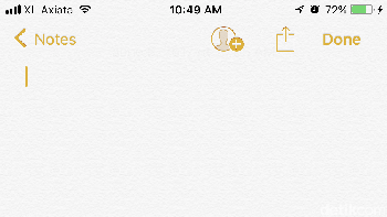 iOS 11 menghadirkan opsi keyboard mode satu tangan. Foto: detikINET/Adi Fida Rahman