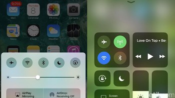 Perbedaan Control Center di iOS 10 dan iOS 11. Foto: detikINET/Adi Fida Rahman