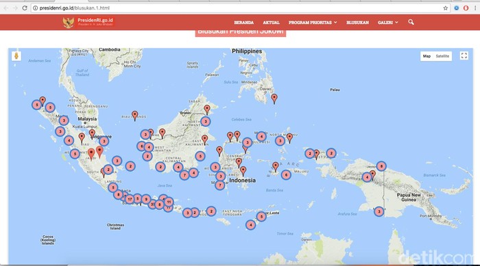 Buat Situs, Ini Sebaran Blusukan Jokowi di Nusantara