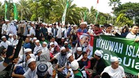 Rencananya massa aksi akan salat tarawih nanti malam. Foto: Wildan/detikcom