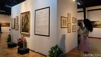 Sketsa yang dipamerkan bertepatan dengan peluncuran buku autobiografi S.Sudjojono dan Rose Pandanwangi. Pool/Tia Agnes/detikFoto.