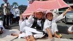 Begini Penampakan Aksi Bela Ulama di Luar Masjid Istiqlal