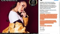 Nama Ayu Ting Ting pun ramai dibahas. Banyak yang pro, terutama fansnya soal penobatan Ayu sebagai kandidat wanita tercantik, lebih banyak pula yang nyinyir. Foto: Instagram @tccandler