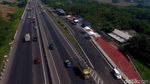 Potret Gerbang Tol Cikarang Utama dari Ketinggian