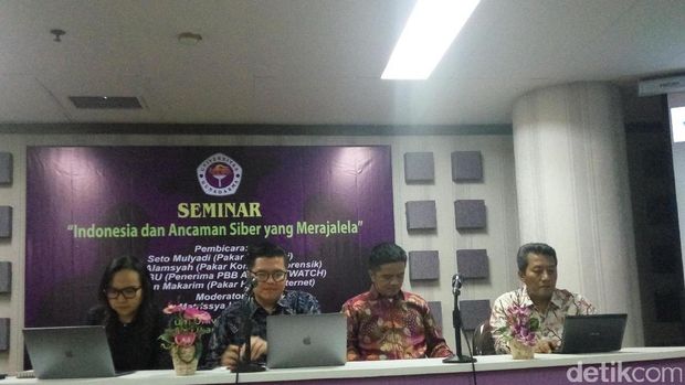  Seminar bertajuk 'Indonesia dan Ancaman Siber yang Merajalela', Sabtu (10/6/2017)