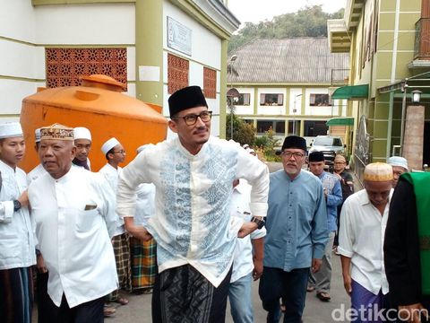 Sandiaga ke Ponpes Mojokerto, Diminta Bicara soal Konglomerat Dermawan