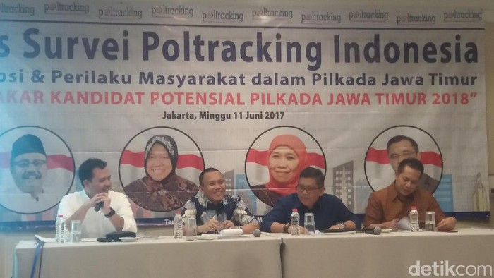 Poltracking: Elektabilitas Gus Ipul Tertinggi, Khofifah Terpopuler