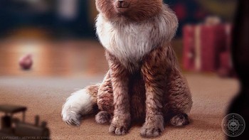 Eevee. Dibuat menggunakan 3D-Coat, Zbrush, Keyshot dan Photoshop. Foto: Joshua Dunlop