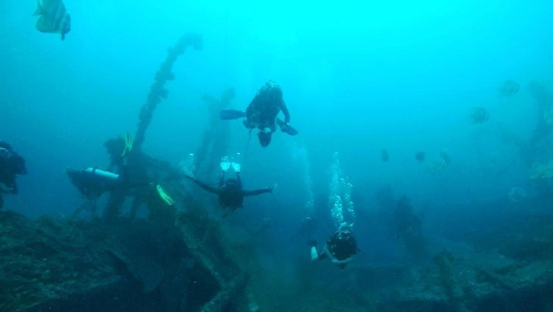 Kalau diving di Sabang jangan lupa mampir ke wreck kapal Sophie Rickmers (Kamal/detikTravel) Kalau diving di Sabang jangan lupa mampir ke wreck kapal Sophie Rickmers (Kamal/detikTravel)