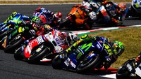 Valentino Rossi memulai balapan dari posisi 13, dia tidak bisa memperbaiki posisinya secara signifikan setelah pada akhirnya finis di urutan delapan Photo by David Ramos/Getty Images).