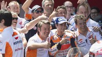 Pedrosa pada akhirnya finis ketiga pada balapan ini. Hasil yang lumayan oke setelah dia crash dan gagal dapat poin di seri sebelumnya (Photo by Mirco Lazzari gp/Getty Images).