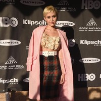 Miley Cyrus attends the 30th Annual Rock And Roll Hall Of Fame Induction Ceremony at Public Hall on April 18, 2015 in Cleveland, Ohio.  (Photo by Michael Loccisano/Getty Images)