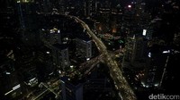 Begini penampakan kemacetan ibukota saat jam berbuka puasa.