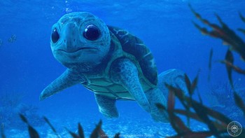 Squirtle. Dibuat menggunakan 3D-Coat, Keyshot dan Photoshop. Foto: Joshua Dunlop