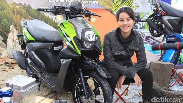 Sabrina Sameh saat ditemui di peluncuran motor Yamaha X-Ride