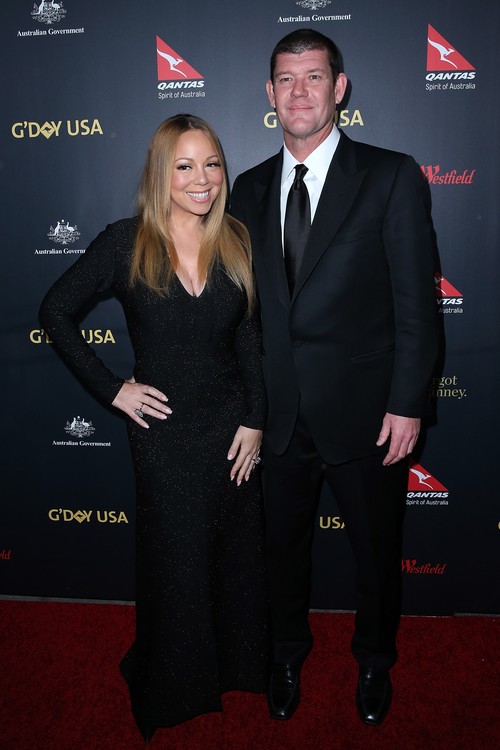 LOS ANGELES, CA - JANUARY 28:  (L-R) Mariah Carey and James Packer attend the 2016 G'Day Los Angeles Gala at Vibiana on January 28, 2016 in Los Angeles, California.  (Photo by Jonathan Leibson/Getty Images)