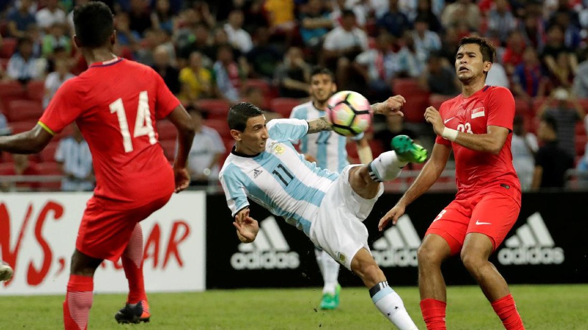 Argentina menang 6-0 atas Singapura (Foto: REUTERS/Jeremy Lee)