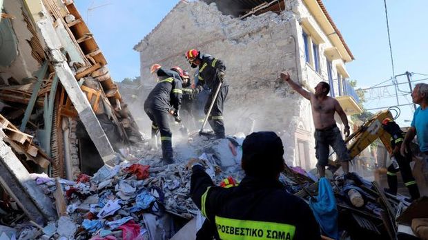 Gempa Yunani-Turki, 1 Wanita Tewas Tertimbun Reruntuhan Rumah