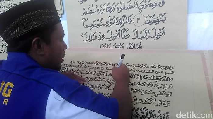 Napi Lapas Blitar Menulis Mushaf Al Quran Raksasa