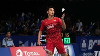 Pebulutangkis andalan Indonesia ini berhasil mengatasi permainan dari Hsu Jen Hao dalam 2 set langsung.