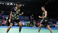 Fajar Alfian/Muhammad Rian Ardianto akan menghadapi ganda Thailand Kittinupong Kedren/Dechapol Puavaranukroh di babak perempatfinal Indonesia Open 2017. Mereka lolos ke babak delapan besar usai mengalahkan Angga Pratama/Ricky Karanda Suwardi. Foto: PP PBSI