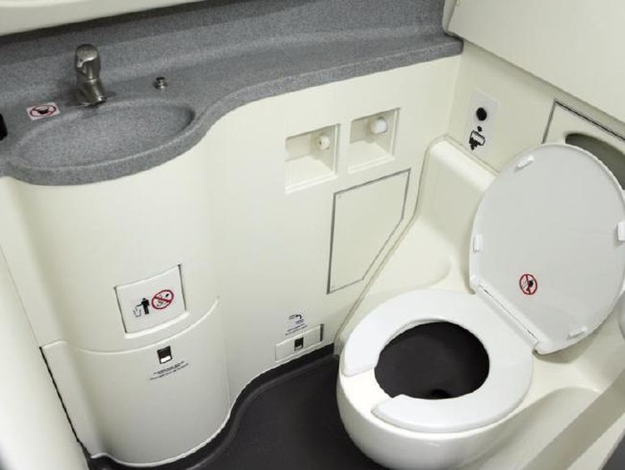 Ilustrasi toilet pesawat
