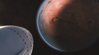 Sementara ini planet Mars yang diabadikan oleh SpaceX milik Elon Musk. Foto: SpaceX