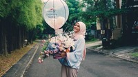 Dengan balutan kerudung, Herfiza terlihat lebih anggun. Dok. Instagram/herfiza