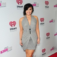 Demi Lovato attends 103.5 KISS FMs Jingle Ball 2014 at Allstate Arena on December 18, 2014 in Chicago, Illinois.  (Photo by Timothy Hiatt/Getty Images for iHeartMedia)