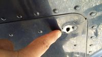 Bekas tembakan di bodi pesawat Susi Air.