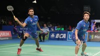 Tontowi/Liliyana bertanding melawan Hafiz/Shela di Jakarta Convention Center, Senayan, Jakarta, Kamis (15/6/2017) malam.