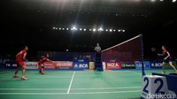 Anggia/Ketut bertanding melawan Jung Kyung Eun/Shin Seung Chan di Jakarta Convention Center, Senayan, Jakarta, Kamis (15/6/2017) malam.