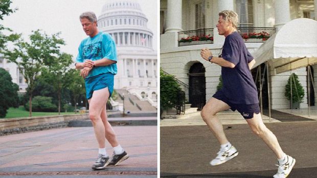 Bill Clinton pakai sneakers