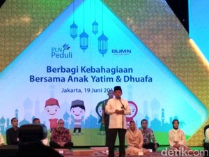 Di Depan Ribuan Anak Yatim, JK Ingin PLN Terangi Seluruh Negeri