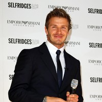 David Beckham reveals Autumn/Winter Armani underwear campaign at Selfridges on June 11, 2009 in London, England.  (Photo by Gareth Cattermole/Getty Images)
