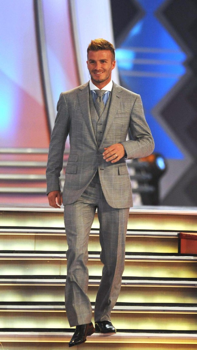 David Beckham attends the 2010 Soccer World Cup Final Draw at the CTICC on December 4, 2009 in Cape Town, South Africa. (Photo by 2010 FIFA World Cup Organising Committee South Africa)