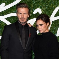 David and Victoria Beckham attend the British Fashion Awards at London Coliseum on December 1, 2014 in London, England.  (Photo by Pascal Le Segretain/Getty Images)
