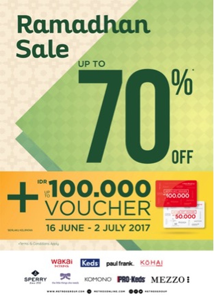 Diskon di Wakai, Keds, dan Mezzo hingga 70%