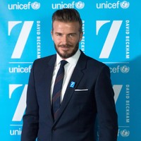 David Beckham attends a photocall as he celebrates 10 years as a UNICEF goodwill ambassador at Google HQ on February 9, 2015 in London, England.  (Photo by Ian Gavan/Getty Images)