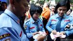 Suasana Antrean Penukaran Uang di Gedung DPR RI