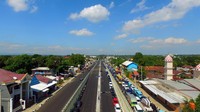 Underpass bernilai Rp 169 miliar tersebut difungsikan dengan kondisi perkerasan beton bertulang, termasuk median jalannya. Foto: dok. Kemenpu PR