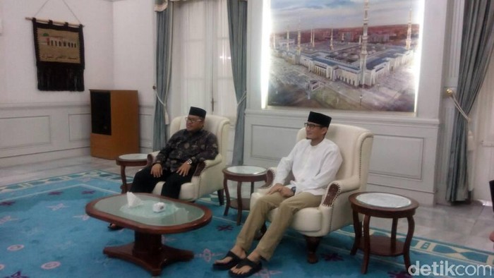 Temui Aher, Sandiaga Ucapkan Terima Kasih hingga Bahas OK OCE