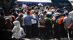 Suasana Antrean Penukaran Uang di Gedung DPR RI