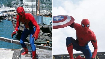 Spiderman 1977 dan 2016. (Foto: internet/boredpanda)