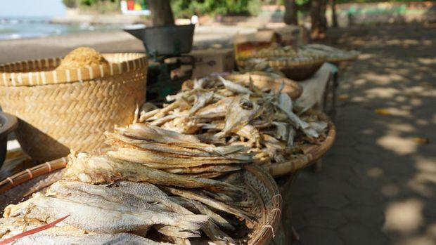 Aneka ikan asin di Pantai Ujung Negoro