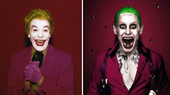 Joker 1966 dan 2016. (Foto: internet/boredpanda)