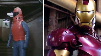 Exo-Man 1977 dan Iron Man 2008. (Foto: internet/boredpanda)