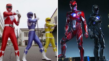 Power Rangers 1993 dan 2017. (Foto: internet/boredpanda)