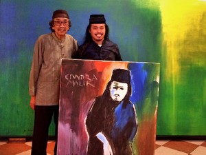 Sosok Candra Malik Diabadikan Pelukis Jeihan Sukmantoro